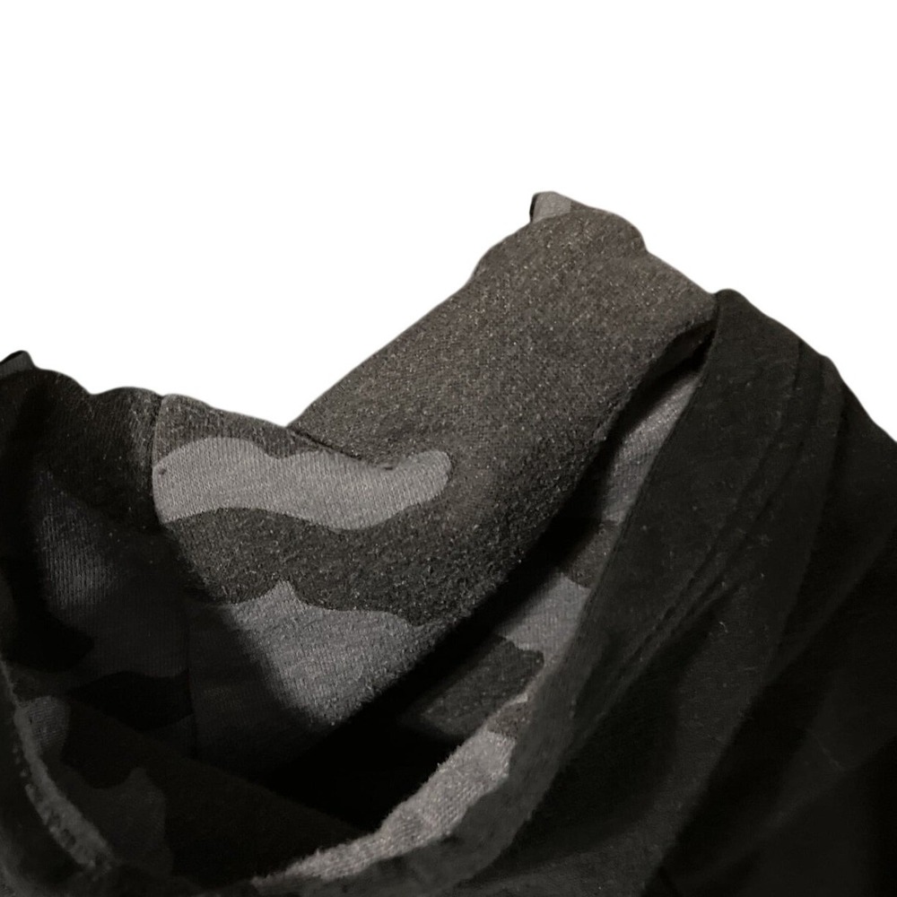 Under Armour Youth Medium Black Logo Hoodie Camo‎ Lined Hood Pullover Sweatshirt - Picture 6 of 6